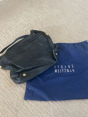 Stuart Weizman authentic denim blue leather hobo bag